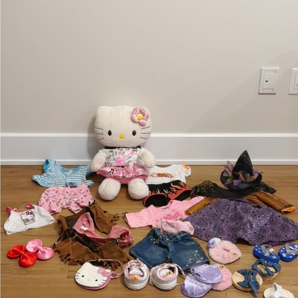 Build-A-Bear Hello Kitty with Colorful Outfits